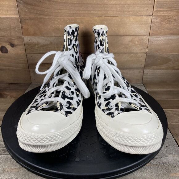 Converse Womens Size 7 Chuck Taylor 70 High Logo Desert Ore 2020 Shoes Leopard - Picture 2 of 10
